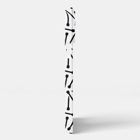 Nadeln Handschuhe Monogramm iPhone Case Hülle (Rechte Seite)