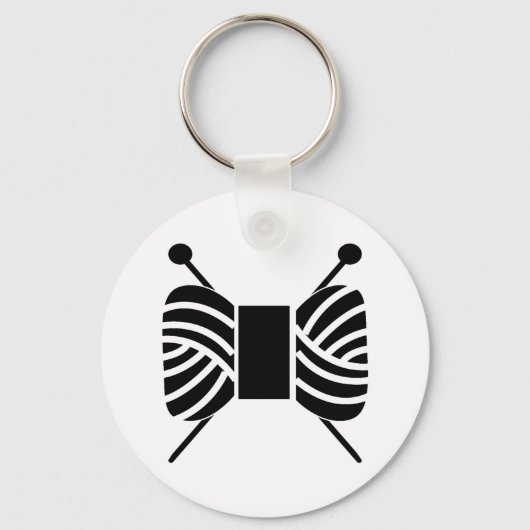 Nadeln Knittern Garn Skein & Handwerk Schlüsselanhänger (Vorderseite)