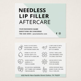 Nadeln Lippen Filler Esthetician Aftercare Card