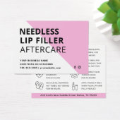 Nadeln Lips Filler Aftercare Instruktionskarte (Schreibtisch)