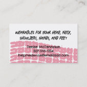 Nadeln, Nadeln, handnarbenbraune Visitenkarten Visitenkarte (Rückseite)