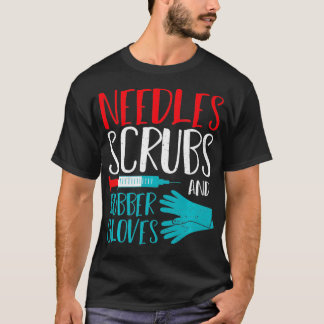 Nadeln, Schlupfen und Gummihandschuhe Ärztin T-Shirt