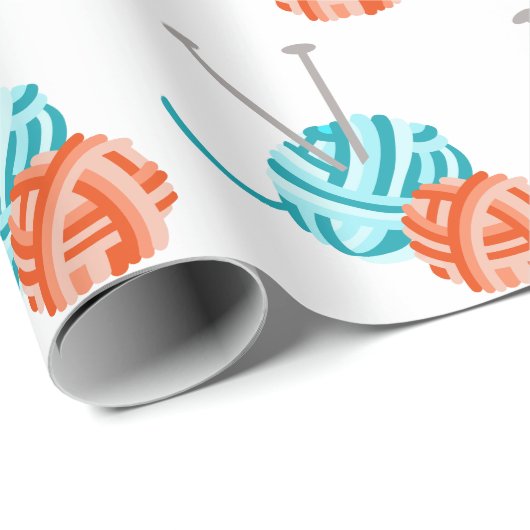 Nadeln und Garne Geschenkpapier (Rolleneckpunkt)