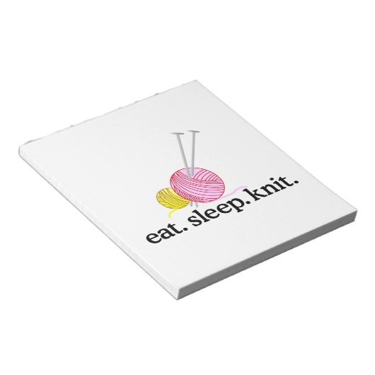 Nadeln und Garne Notizblock (angewinkelt)