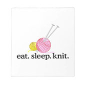 Nadeln und Garne Notizblock (Vorderseite)