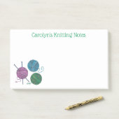 Nadeln und Glockenbällchen, personalisiert Post-it Klebezettel (Auf Schreibtisch)