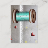 Nadelspole Nähen Thread Schneider Visitenkarte (Rückseite)