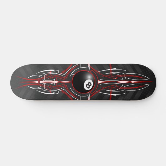 Nadelstreifen-Brett der alte Schule8-ball Skateboard (Horizontal)