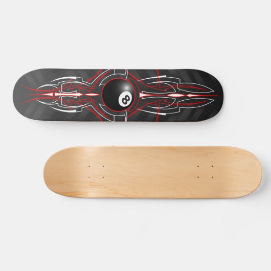 Nadelstreifen-Brett der alte Schule8-ball Skateboard (Horizontal)