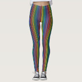 Nadelstreifen-Regenbogen Leggings (Vorderseite)
