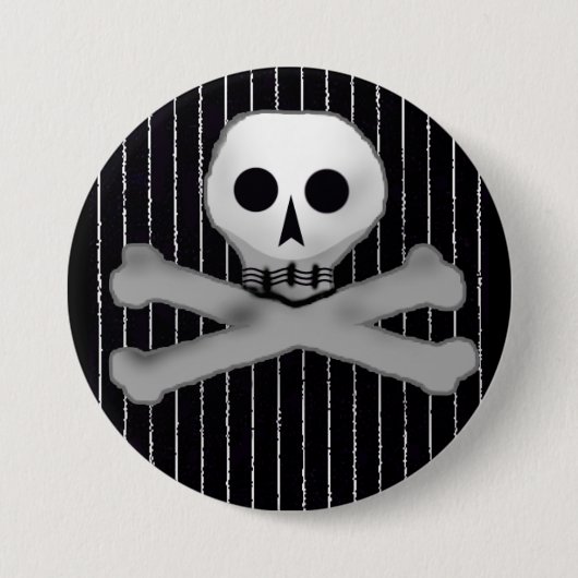 Nadelstreifen skully button (Vorderseite)