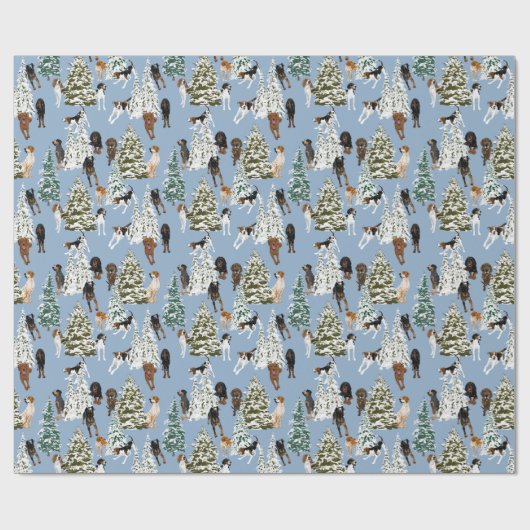 Nadelwald blau geschenkpapier (Flach)