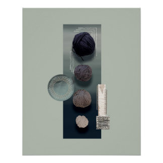 nadelwork_1_heart stitch glänzendes Poster