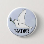 Nader-Friedenstauben-Knopf Button (Vorderseite)