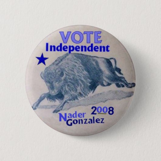 Nader-/Gonzalezbüffel-Knopf 2008 Button (Vorderseite)