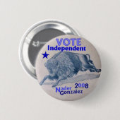 Nader-/Gonzalezbüffel-Knopf 2008 Button (Vorne & Hinten)