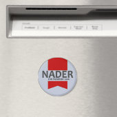 Nader Red Ribbon Button Magnet (In Situ (Geschirrspüler))