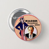 Nader-Uncle Sam Knopf Button (Vorne & Hinten)