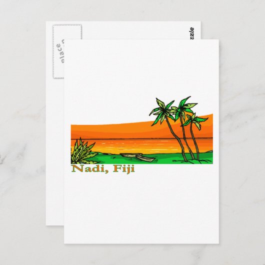Nadi, Fidschi Postkarte (Vorne/Hinten)