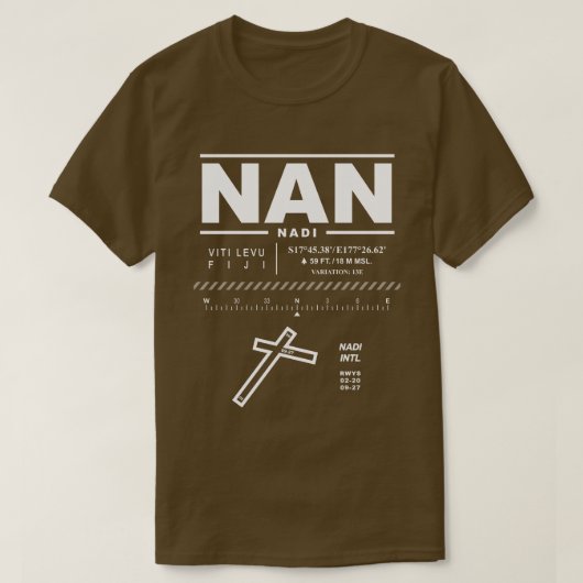Nadi International Airport NAN T-Shirt (Design vorne)