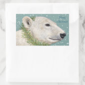 Nadia die Eisbären Weihnachtsaufkleber Rechteckiger Aufkleber (Tasche)