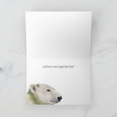 Nadia, die Eisbärenweihnachtskarte Feiertagskarte (Innenseite)