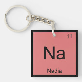 Nadia Name Chemistry Element Periodische Tabelle Schlüsselanhänger