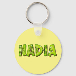 Nadia Name Kiwi Design Schlüsselanhänger
