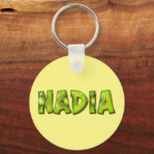 Nadia Name Kiwi Design Schlüsselanhänger (Vorderseite)