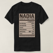 Nadia Nutrition Fakten Name Nickname Alias Titel F T-Shirt (Design vorne)
