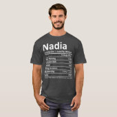 NADIA Nutrition Personalized Name Funny Gift T-Shirt (Vorne ganz)