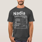 NADIA Nutrition Personalized Name Funny Gift T-Shirt (Vorderseite)
