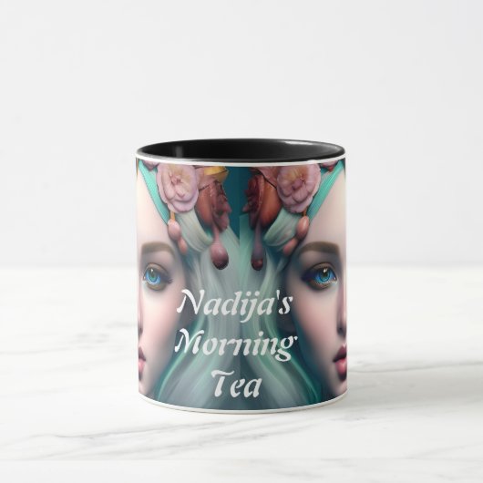 Nadijas Morgentee Personalisiert anpassbar Tasse (Zentrum)