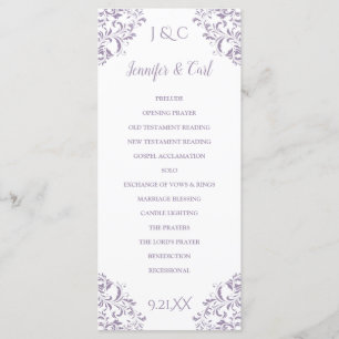Nadine Hochzeitsprogramm Tea-Length (Lavendel) Programm