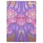 NADINE ~ PASTEL 3D! Pink, Mauve GLOSSY Clipboard Klemmbrett (Rückseite)