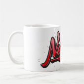 Nadine red Heart Graffiti Tasse Kaffeetasse (Links)