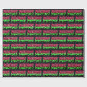 Nadine Vorname Name Graffiti red green Geschenkpapier (Flach)