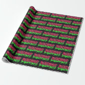 Nadine Vorname Name Graffiti red green Geschenkpapier (Ungerollt)