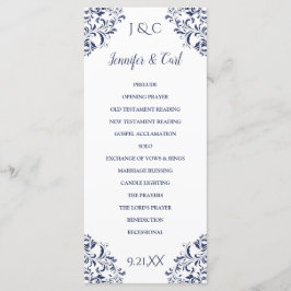 Nadine Wedding Program | Länge des Tees (Navy Blue Programm