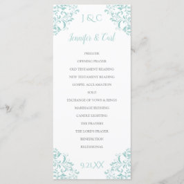 Nadine Wedding Program | Tall (helltürkis) Programm