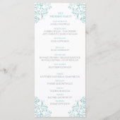 Nadine Wedding Program | Tall (helltürkis) Programm (Rückseite)