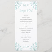 Nadine Wedding Program | Tall (helltürkis) Programm (Vorderseite)