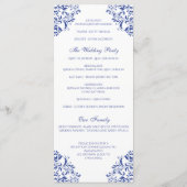 Nadine Wedding Program - Tea-length - Royal Blue Programm (Rückseite)