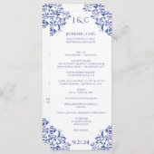 Nadine Wedding Program - Tea-length - Royal Blue Programm (Vorne/Hinten)