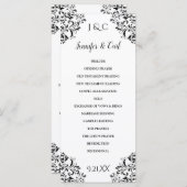 Nadine Wedding Zeremony Program - Tea-Length (Blac Programm (Vorne/Hinten)