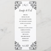 Nadine Wedding Zeremony Program - Tea-Length (Blac Programm (Vorderseite)