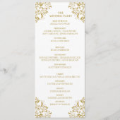 Nadine Wedding Zeremony Program - Tea-Length (Gold Programm (Rückseite)
