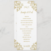 Nadine Wedding Zeremony Program - Tea-Length (Gold Programm (Vorne/Hinten)
