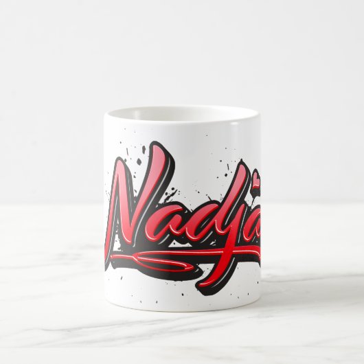 Nadja red Heart Graffiti Tasse Kaffeetasse (Mittel)