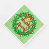 Nadolig Llawen Welsh Frohe Weihnachten Serviette (Ecke)